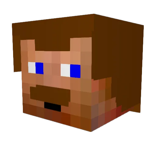 Macheta_Play Minecraft avatar head, 3D render