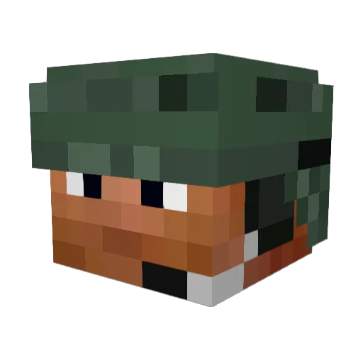 Macheteturk Minecraft avatar head, 3D render