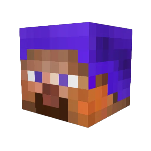 Machhinate Minecraft avatar head, 3D render
