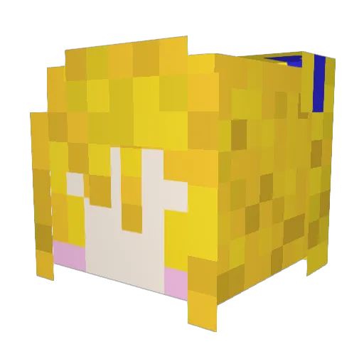 Machiate Minecraft avatar head, 3D render