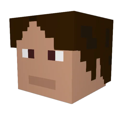 Machina120 Minecraft avatar head, 3D render