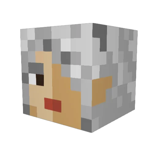 MachinaImproba Minecraft avatar head, 3D render