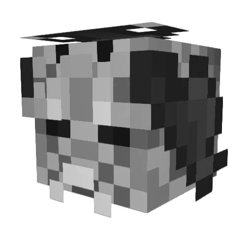 MachinaMoth Minecraft avatar head, 3D render
