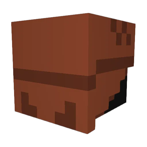 MachineGunKiss Minecraft avatar head, 3D render