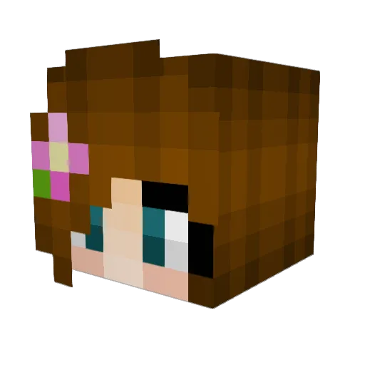 MachineGunTessa Minecraft avatar head, 3D render