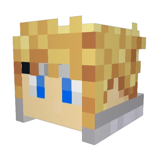 MachineMaker92 Minecraft avatar head, 3D render