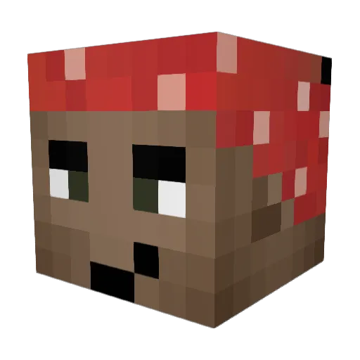 MachineMan Minecraft avatar head, 3D render