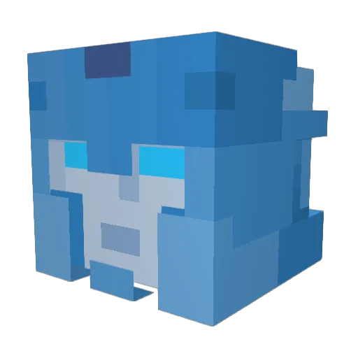 MachinePilled Minecraft avatar head, 3D render