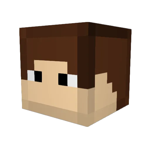MachineShop Minecraft avatar head, 3D render