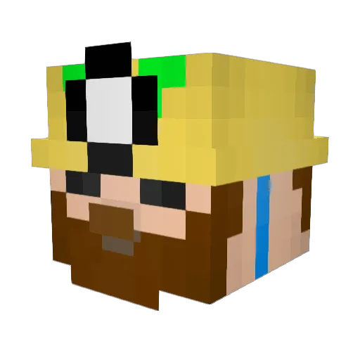 MachineWraith Minecraft avatar head, 3D render