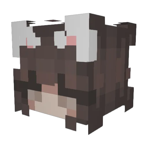 Machine_V Minecraft avatar head, 3D render