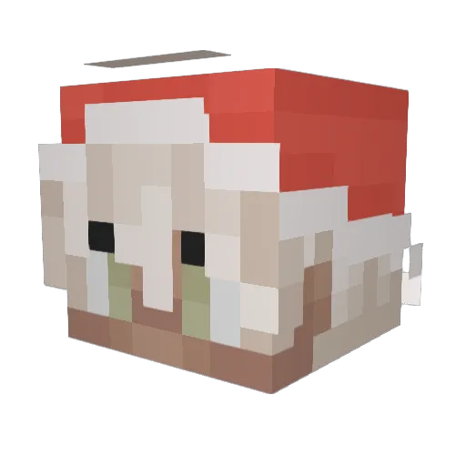 Machinecow Minecraft avatar head, 3D render