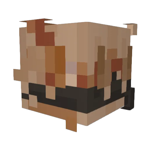 Machinerie Minecraft avatar head, 3D render