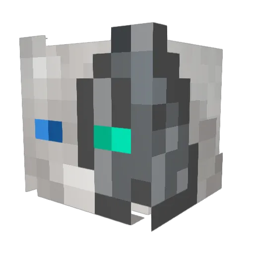 Machinewolf897 Minecraft avatar head, 3D render