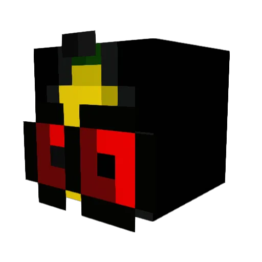 MachinimaGamer Minecraft avatar head, 3D render