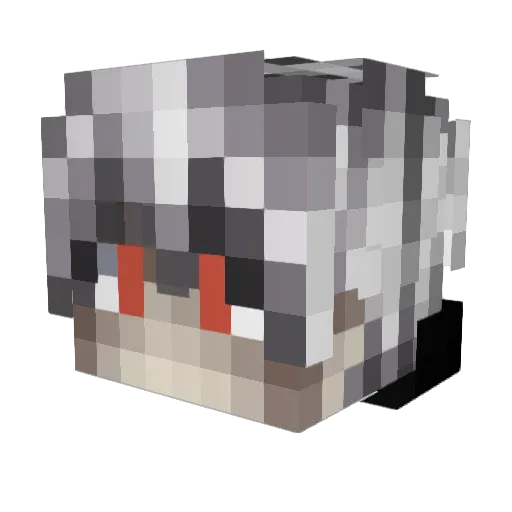 MachioDesu Minecraft avatar head, 3D render