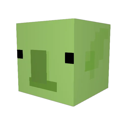 Machmulli Minecraft avatar head, 3D render