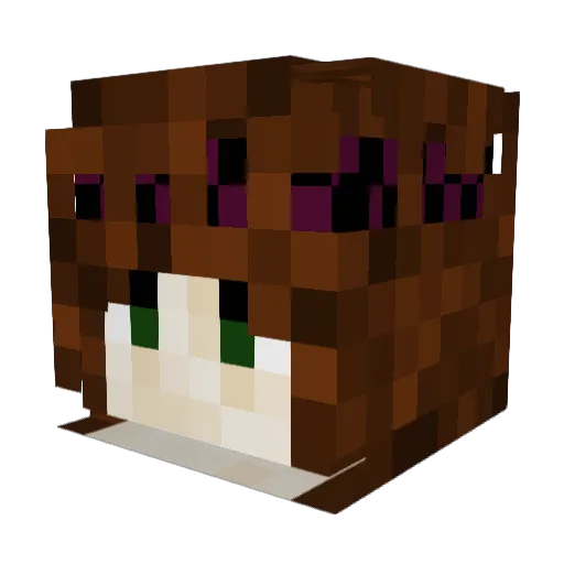 Machna Minecraft avatar head, 3D render