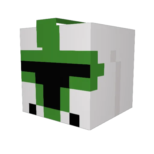 MachoPandaz Minecraft avatar head, 3D render