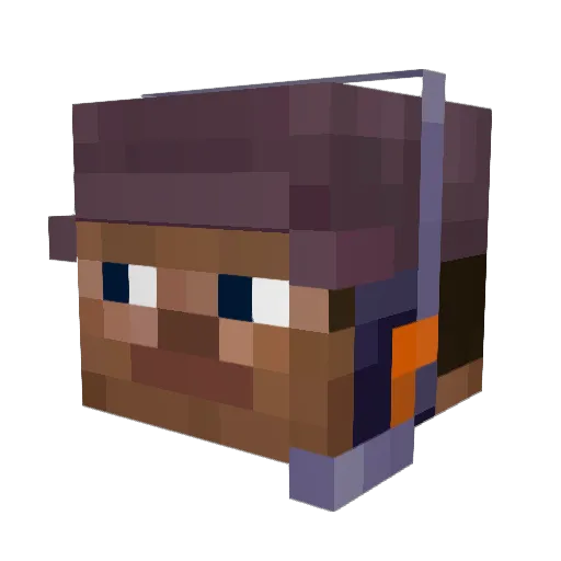 Machodor Minecraft avatar head, 3D render