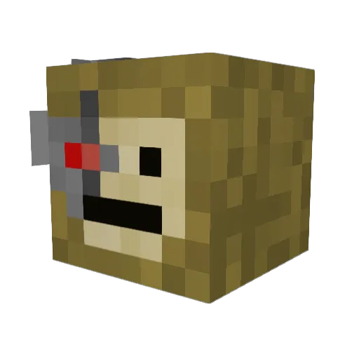 Machoman080 Minecraft avatar head, 3D render