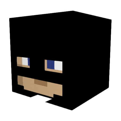 Machowan Minecraft avatar head, 3D render