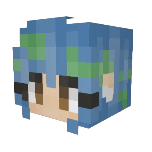 Machtri Minecraft avatar head, 3D render