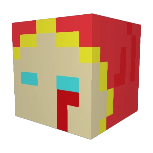 Maci2020 Minecraft avatar head, 3D render