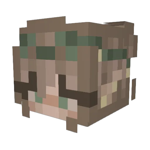 MaciMay Minecraft avatar head, 3D render