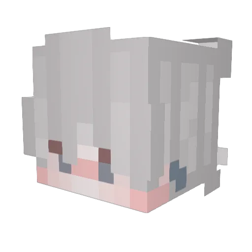 Maciiota Minecraft avatar head, 3D render