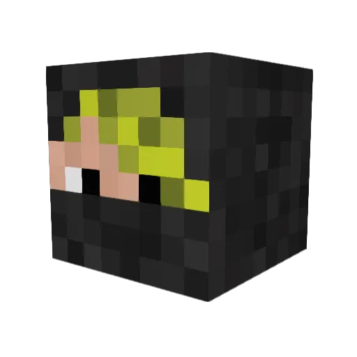 MacikYT Minecraft avatar head, 3D render