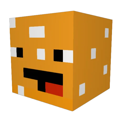 Macimoto_ Minecraft avatar head, 3D render