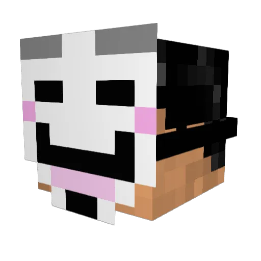 Macioloo Minecraft avatar head, 3D render