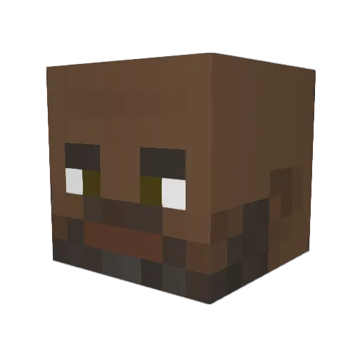 Maciolux Minecraft avatar head, 3D render