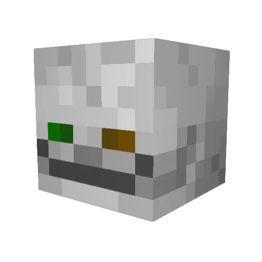 Maciprime Minecraft avatar head, 3D render