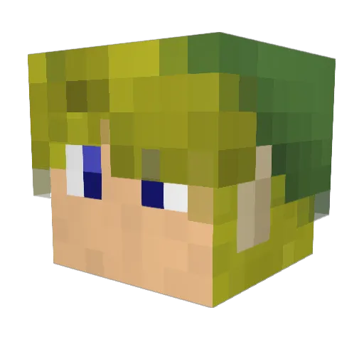 Maciste Minecraft avatar head, 3D render