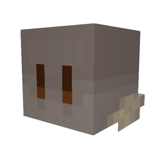 Macitao Minecraft avatar head, 3D render