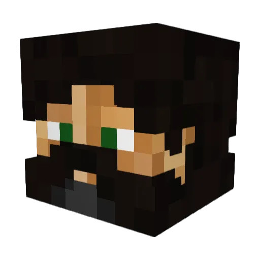 Maciux Minecraft avatar head, 3D render