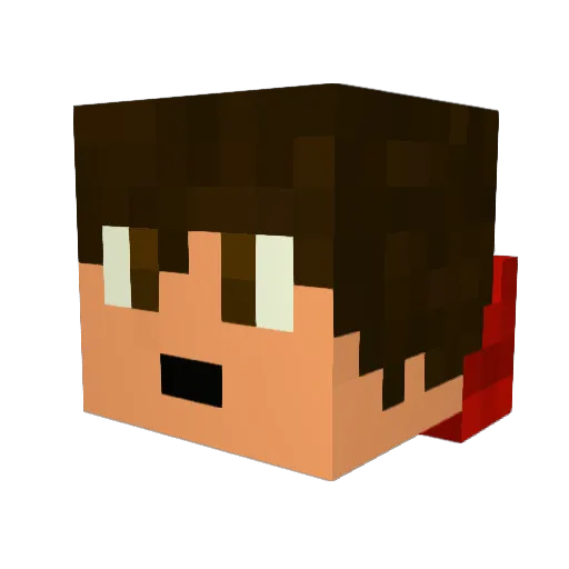 MackCactoos Minecraft avatar head, 3D render
