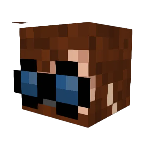 MackMorrison Minecraft avatar head, 3D render