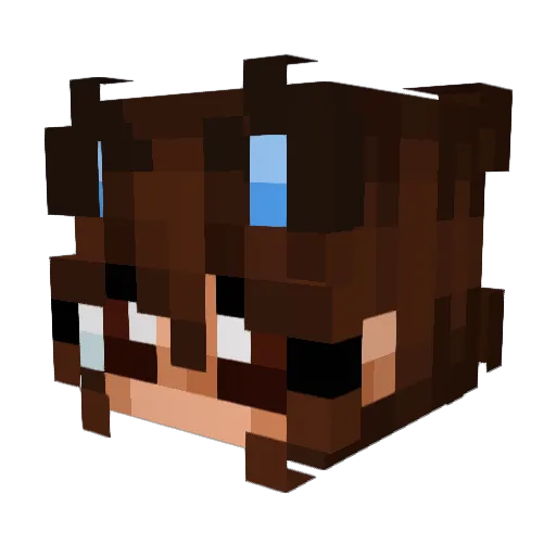 MackNMallows Minecraft avatar head, 3D render