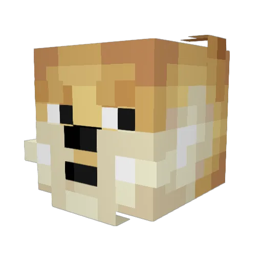 MackTGH Minecraft avatar head, 3D render