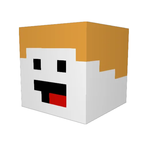 Mackan2323 Minecraft avatar head, 3D render