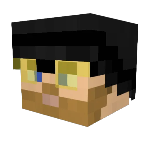 Mackanic Minecraft avatar head, 3D render