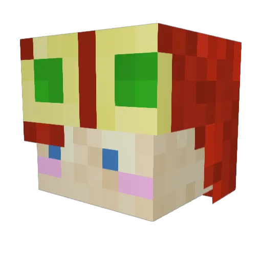 Mackatatas Minecraft avatar head, 3D render