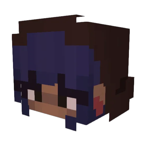 Mackcc Minecraft avatar head, 3D render