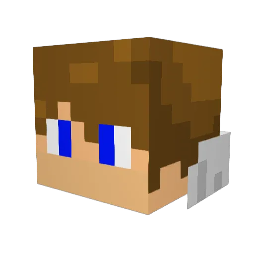 Mackjayy Minecraft avatar head, 3D render