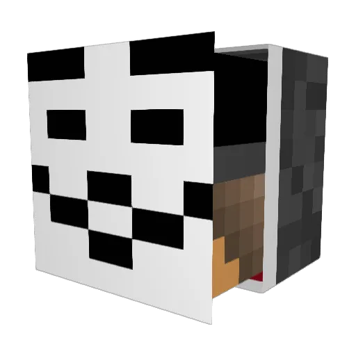 MackleSnackle Minecraft avatar head, 3D render