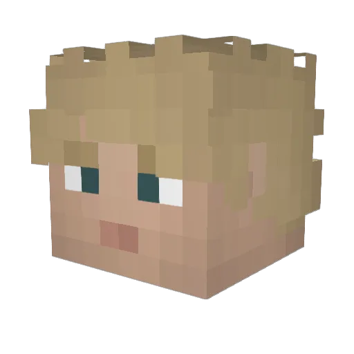 Mackleberg Minecraft avatar head, 3D render