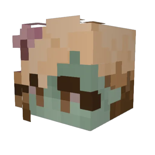 Mackuie Minecraft avatar head, 3D render
